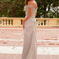 Nox Anabel F1572 Satin Sweetheart Sequin Applique Boned Waistline