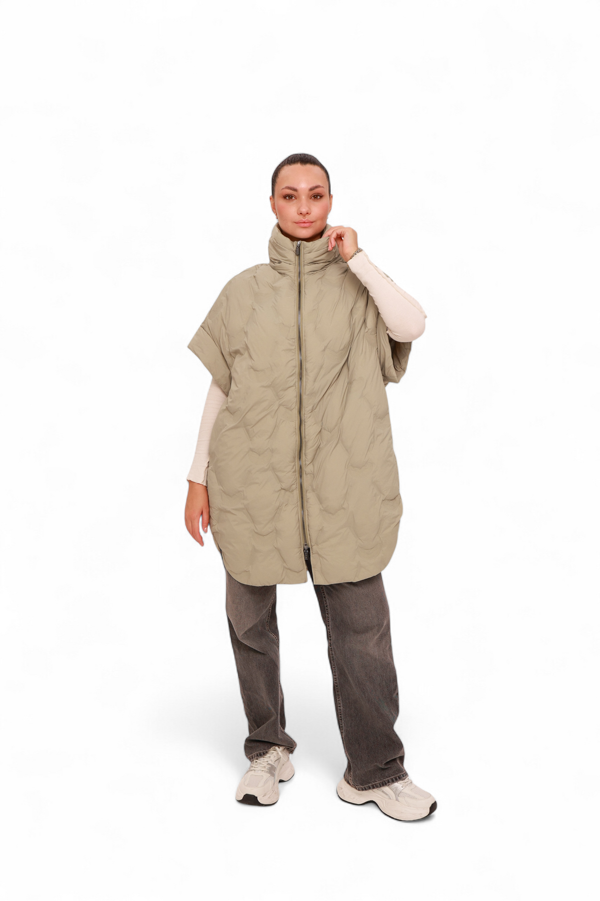 Alaska Outerwear Company Vans light insulated vest in black, front view
