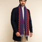 Andrea (red/blue) - Soft and lightweight Italian scarf from 100% wool