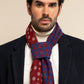 Andrea (red/blue) - Soft and lightweight Italian scarf from 100% wool