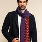 Andrea (red/blue) - Soft and lightweight Italian scarf from 100% wool