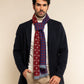 Andrea (red/blue) - Soft and lightweight Italian scarf from 100% wool