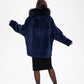 Genuine Shearling Silver Fox Trim Jacket