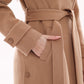 Camille Cashmere Blend Coat in Camel