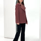 Lyndale Cashmere Wool Blend Coat in Sangria