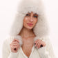 Genuine Arctic Fox Fur Genuine Leather Hat