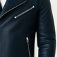 Aiden Blue Leather Jacket - Men Leather Jacket Blue