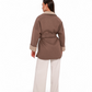 Sandro Cashmere Blend Overcoat in Latte