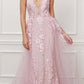 Nox Anabel F485 Lace and Beads Mermaid Gown Chiffon Overskirt