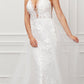 Nox Anabel F485 Lace and Beads Mermaid Gown Chiffon Overskirt