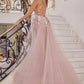 Nox Anabel F485 Lace and Beads Mermaid Gown Chiffon Overskirt
