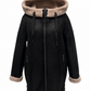 Reversible Faux Shearling Hooded Coat
