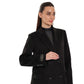 Alaska Longline Cashmere Wool Blend Coat in Black