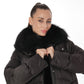 Genuine Silver Fox Fur Down Fill Parka