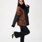 Sienna Genuine Lamb Leather Polar Fox Fur Trim Jacket in Umber
