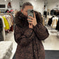 Ember Genuine Fur Trim Down Fill Jacket in Leo