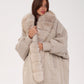 Genuine Polar Fox Boucle Down Coat