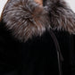Palermo Genuine Astrakhan Silver Fox Trim Coat