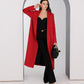 Alaska® Astoria Classic red wool blend wraparound overcoat with a tailored silhouette