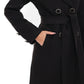 Zuri Cashmere Blend Overcoat in Black