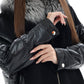Genuine Silver Fox Fur Italian Cashmere Wool Freudenberg Comfortemp® Coat