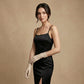 Leonora (cream) - Italian cashmere lined 6-button length leather gloves