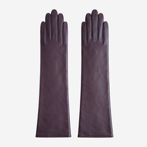 Leonora (dark brown) - Italian "8 button length" cashmere lined leather gloves