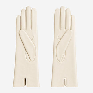 FC04 (cream) - Women's Italian cashmere lined leather gloves