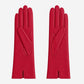 FC04 (deep red) - Women's Italian cashmere lined leather gloves
