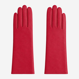 FC04 (deep red) - Women's Italian cashmere lined leather gloves