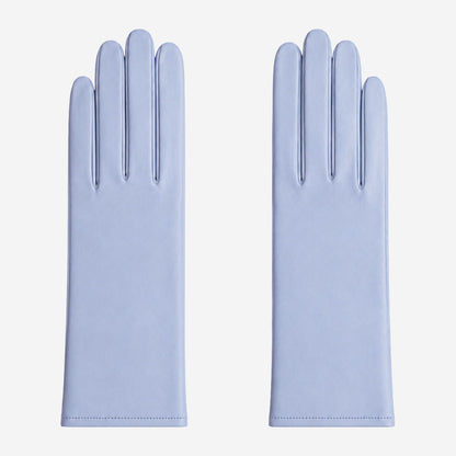 Leonora (sky) - Italian cashmere lined 6-button length leather gloves