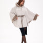 Genuine Mink Fur Double Face Wool Hooded Poncho