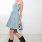 DELIGHTFULLY DAINTY DENIM MINI DRESS
