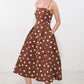Brown woven midi dress from Flying Tomato's Harmony Horizon collection, featuring a flowing, stylish design perfect for casual wear.