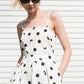 Flying Tomato Harmony Horizon woven midi dress in white, featuring a flowing, bohemian style with intricate fabric details.