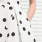 Flying Tomato Harmony Horizon woven midi dress in white with a relaxed fit and stylish design.