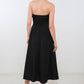 Black Mystic Muse woven midi dress by Flying Tomato, featuring a flowing fabric and stylish design, perfect for casual or dressy occasions.