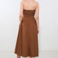 Flying Tomato Mystic Muse woven midi dress in mocha, featuring a stylish, comfortable design with intricate woven details.