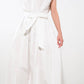 Off-white woven midi dress from Flying Tomato's Deeper Connection collection, featuring a relaxed fit and stylish design.