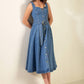 PRETTIEST BEHAVIOR DENIM MIDI DRESS