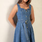 PRETTIEST BEHAVIOR DENIM MIDI DRESS