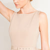 LIVING THE DREAM WOVEN MIDI DRESS - BEIGE