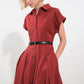 Flying Tomato Perfect Balance Woven Midi Dress in berry color, featuring a stylish, textured fabric and a flattering midi length.