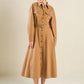 CHARMING DECISION WOVEN MIDI DRESS