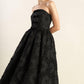 Black Confidence Game lace midi dress by Flying Tomato featuring intricate lace details and a fitted silhouette.