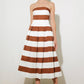 EVERYDAY HUSTLE RUST WOVEN MIDI DRESS