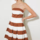 EVERYDAY HUSTLE RUST WOVEN MIDI DRESS