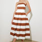 EVERYDAY HUSTLE RUST WOVEN MIDI DRESS