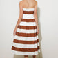 EVERYDAY HUSTLE RUST WOVEN MIDI DRESS