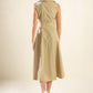 Beige woven midi dress from Flying Tomato's Ideal Approach collection, featuring a stylish and comfortable design.